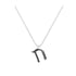 Het - Hebrew Alef-Bet letter diamond Necklace - Het letter